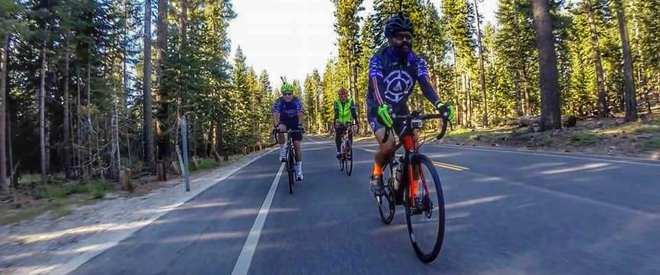 Riding in America's Most Beautiful Bike Ride at Lake Tahoe, CA in June, 2017.