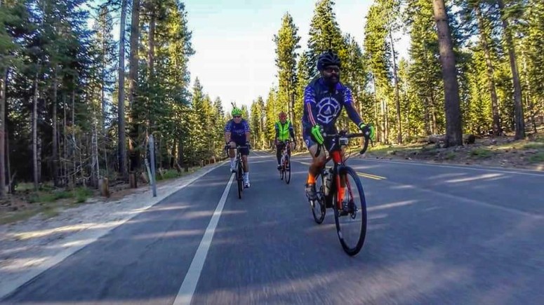 Riding in America's Most Beautiful Bike Ride at Lake Tahoe, CA in June, 2017.